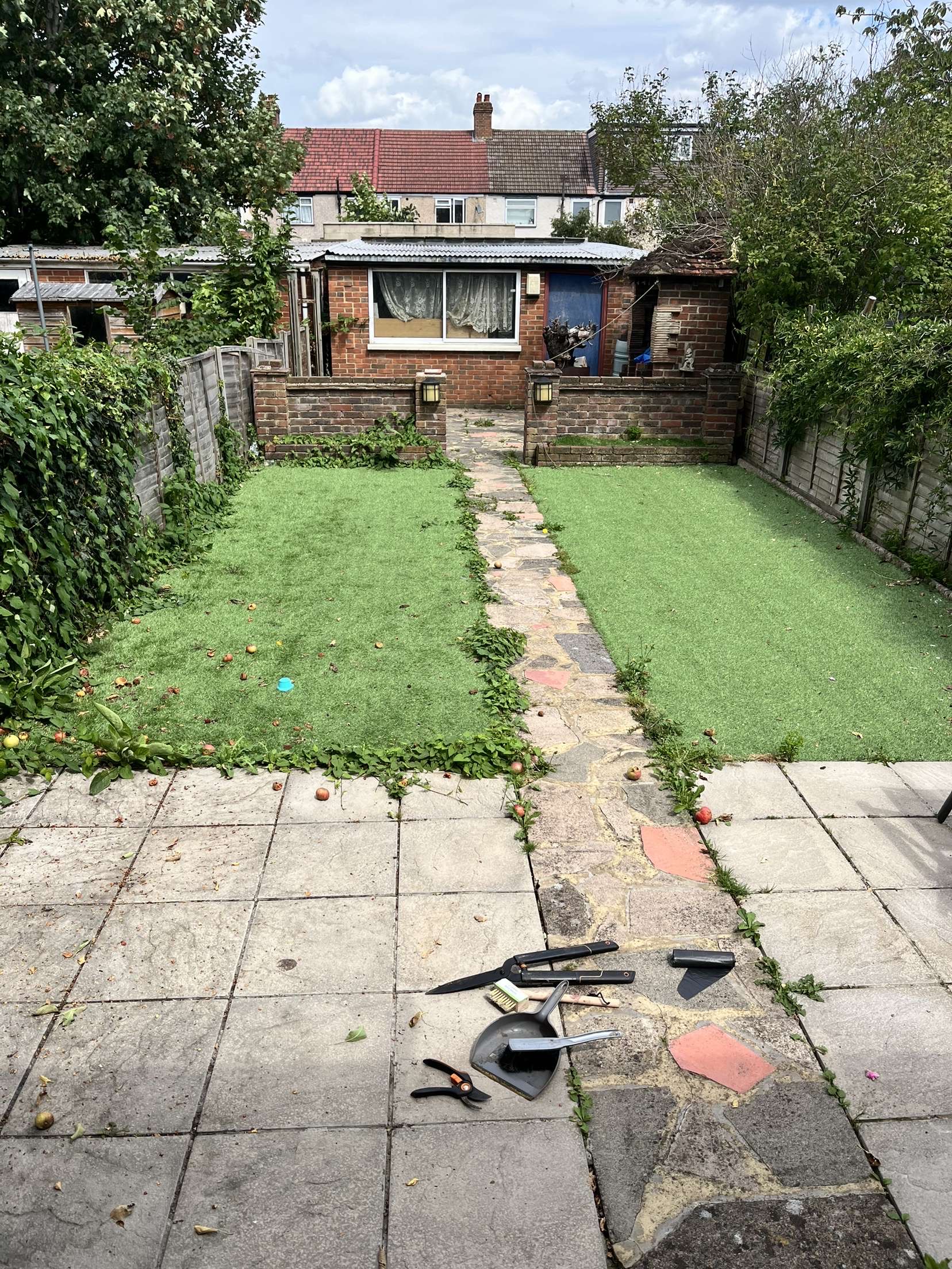 Garden before tidy-up by Purley Hills
