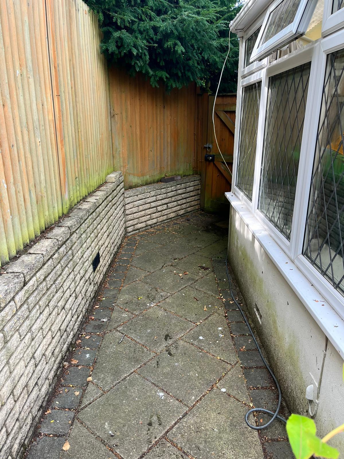 Patio before jet washing by Purley Hills